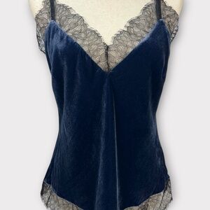 Y2K Gold Hawk Velvet Silk Cami Lace Top Whimsigoth Fairy Grunge Romantic Women S